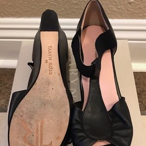 Taryn Rose women's black leather platform